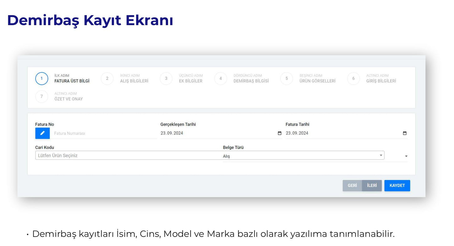 U-FİX DEMİRBAŞ TAKİP YÖNETİM YAZILIMI